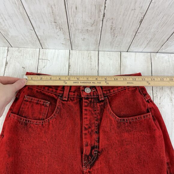 Vintage Women's Jeans Sz 9/10 Calvin Klein Red Stone Acid Washed Denim R… - Picture 11 of 14